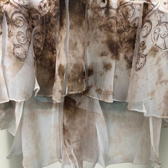 Sophie & Mia Feather Print High- Low Dress with Braided Racerback Straps - Picture 7 of 14